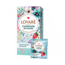 Купаж чорного та зеленого чаю Lovare Бризки Шампанського в пакетиках 24 шт