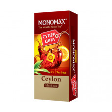 Чорний чай Мономах Ceylon Tea у пакетиках 25 шт Чорний чай Мономах Ceylon Tea у пакетиках 25 шт