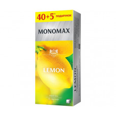 Чорний чай Мономах Lemon у пакетиках 40+5 шт Чорний чай Мономах Lemon у пакетиках 40+5 шт