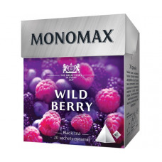 Чорний чай Мономах Wild Berry у пірамідках 20 шт Чорний чай Мономах Wild Berry у пірамідках 20 шт