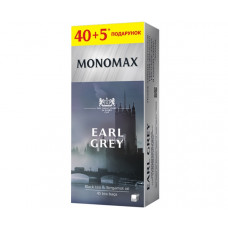 Чорний чай Мономах Earl Grey у пакетиках 40+5 шт Чорний чай Мономах Earl Grey у пакетиках 40+5 шт