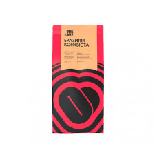 Кава ONE LOVE Brazil Conquista espresso в зернах 250 г Кава ONE LOVE Brazil Conquista espresso в зернах 250 г