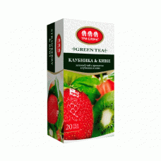 Зелений чай Три Слона Полуниця Ківі в пакетиках 20 шт Зелений чай Три Слона Полуниця Ківі в пакетиках 20 шт