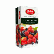 Чорний чай Три Слона Лісові Ягоди у пакетиках 20 шт Чорний чай Три Слона Лісові Ягоди у пакетиках 20 шт