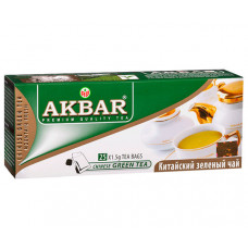Зелений чай Akbar у пакетиках 25 шт Зелений чай Akbar у пакетиках 25 шт