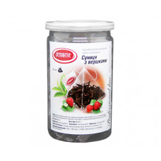 Чорний чай Османтус Суниця з вершками у пірамідках 20 шт Чорний чай Османтус Суниця з вершками у пірамідках 20 шт