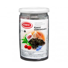 Купаж чорного та зеленого чаю Османтус Краплі шампанського у пірамідках 20 шт Купаж чорного та зеленого чаю Османтус Краплі шампанського у пірамідках 20 шт