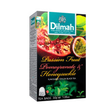 Чорний чай Dilmah Passion Fruit & Pomegranate у пакетиках 20 шт