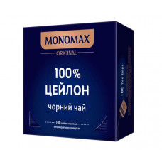 Чорний чай Мономах 100% Ceylon у пакетиках 100 шт Чорний чай Мономах 100% Ceylon у пакетиках 100 шт