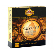 Набір зеленого та чорного чаю Basilur Чайний острів Цейлон у саше 40 шт Набір зеленого та чорного чаю Basilur Чайний острів Цейлон у саше 40 шт