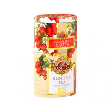 Чорний чай Basilur Рухуну та Полуниця з вершками з/б 100 г Чорний чай Basilur Рухуну та Полуниця з вершками з/б 100 г