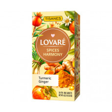 Трав'яний чай Lovare Tisanes Spices Harmony з куркумою та імбирем в саше 24 шт