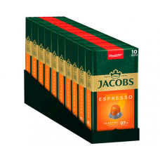Кава в капсулах Jacobs Nespresso Espresso 7 Classico - 10х10 шт Кава в капсулах Jacobs Nespresso Espresso 7 Classico - 10х10 шт