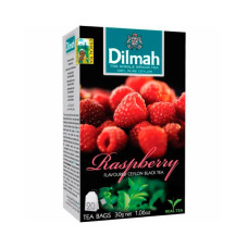 Чорний чай Dilmah Raspberry в пакетиках 20 шт