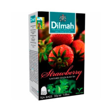Чорний чай Dilmah Strawberry в пакетиках 20 шт