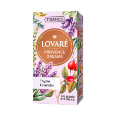 Травяной чай Lovare Tisanes Provence Dreams с чабрецом и лавандой в саше 24 шт (повреждена упаковка)