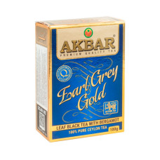Чорний чай Akbar Earl Grey Gold з бергамотом 100 г