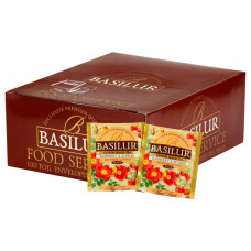 Черный чай Basilur Малина и шиповник в саше 100х2 г (повреждена упаковка)