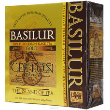 Чай чорний Basilur Чайний острів Золотий у пакетиках 200 г Чай чорний Basilur Чайний острів Золотий у пакетиках 200 г