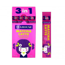 Японський чай Teahouse №124 Матча Лате 3 в 1 з цукром на безлактозних вершках у стіках 10 шт