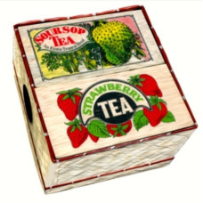 Набір чорного чаю Саусеп та Полуниця Млісна д/к та плетена скринька 200 г