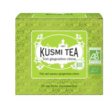 Зелений органічний чай Kusmi Tea Ginger-Lemon в пакетиках 20 шт Зелений органічний чай Kusmi Tea Ginger-Lemon в пакетиках 20 шт
